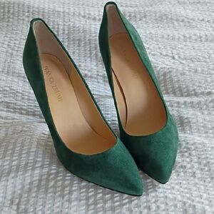 Ivanka Trump Green Suede Heels